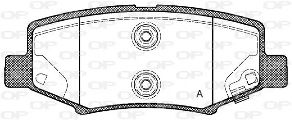 Handler.Part Brake pad set, disc brake OPEN PARTS BPA126402 1