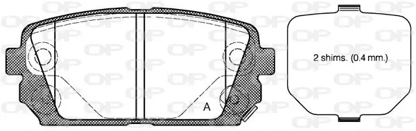 Handler.Part Brake pad set, disc brake OPEN PARTS BPA130302 1