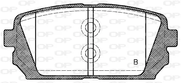 Handler.Part Brake pad set, disc brake OPEN PARTS BPA130302 2