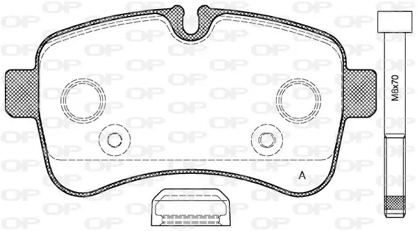 Handler.Part Brake pad set, disc brake OPEN PARTS BPA128200 1