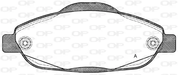 Handler.Part Brake pad set, disc brake OPEN PARTS BPA132300 1