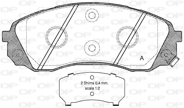 Handler.Part Brake pad set, disc brake OPEN PARTS BPA129102 1