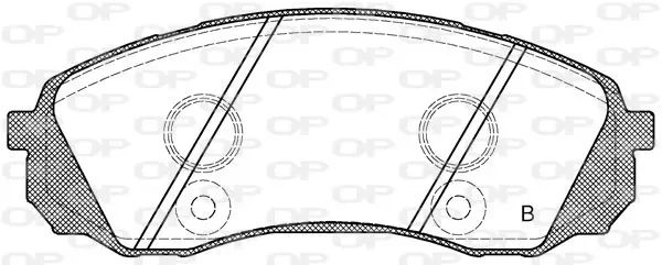 Handler.Part Brake pad set, disc brake OPEN PARTS BPA129102 2