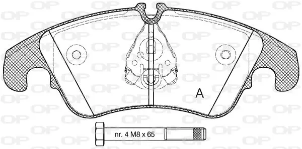 Handler.Part Brake pad set, disc brake OPEN PARTS BPA130410 1