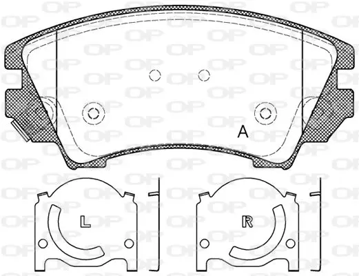 Handler.Part Brake pad set, disc brake OPEN PARTS BPA137512 1