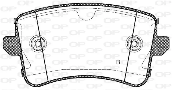 Handler.Part Brake pad set, disc brake OPEN PARTS BPA134310 2