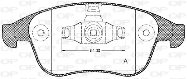 Handler.Part Brake pad set, disc brake OPEN PARTS BPA135000 1