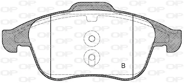 Handler.Part Brake pad set, disc brake OPEN PARTS BPA135000 2