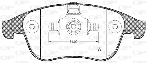 Handler.Part Brake pad set, disc brake OPEN PARTS BPA135010 1