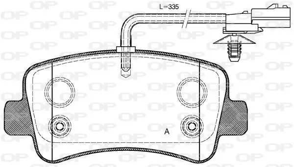 Handler.Part Brake pad set, disc brake OPEN PARTS BPA140700 1