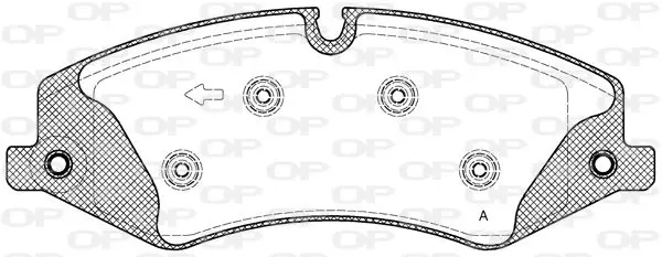 Handler.Part Brake pad set, disc brake OPEN PARTS BPA140910 1