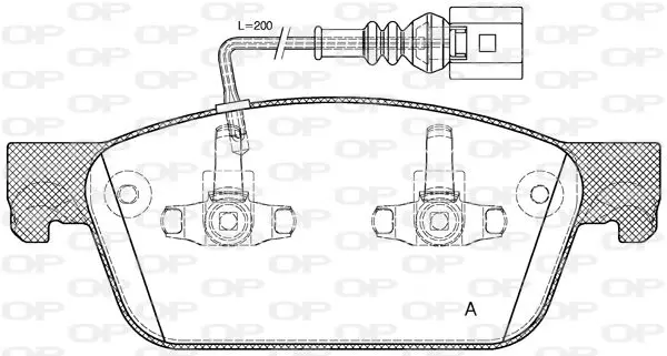 Handler.Part Brake pad set, disc brake OPEN PARTS BPA144001 1