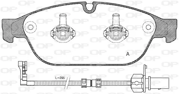 Handler.Part Brake pad set, disc brake OPEN PARTS BPA144102 1