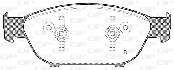 Handler.Part Brake pad set, disc brake OPEN PARTS BPA144102 2