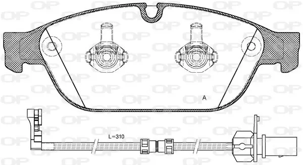 Handler.Part Brake pad set, disc brake OPEN PARTS BPA144112 1