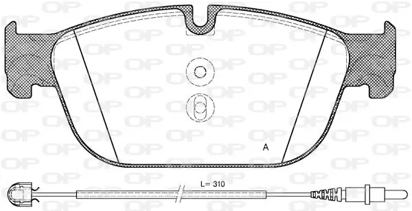 Handler.Part Brake pad set, disc brake OPEN PARTS BPA145101 1