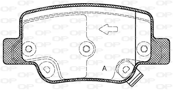 Handler.Part Brake pad set, disc brake OPEN PARTS BPA145202 1