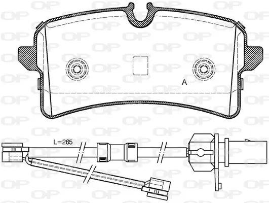 Handler.Part Brake pad set, disc brake OPEN PARTS BPA150502 1