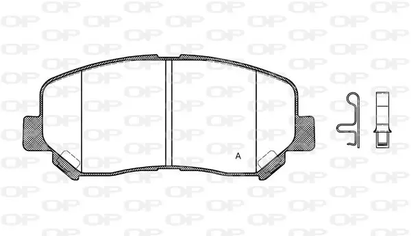 Handler.Part Brake pad set, disc brake OPEN PARTS BPA151302 1