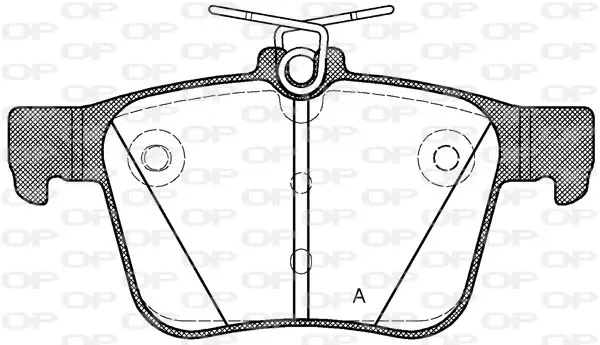 Handler.Part Brake pad set, disc brake OPEN PARTS BPA151610 1