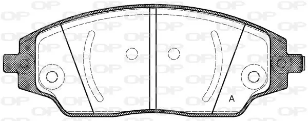 Handler.Part Brake pad set, disc brake OPEN PARTS BPA153702 1