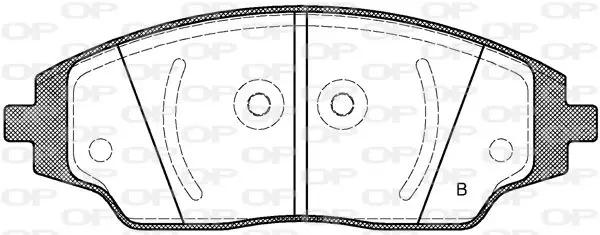 Handler.Part Brake pad set, disc brake OPEN PARTS BPA153702 2