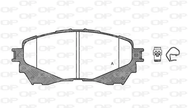 Handler.Part Brake pad set, disc brake OPEN PARTS BPA153804 1