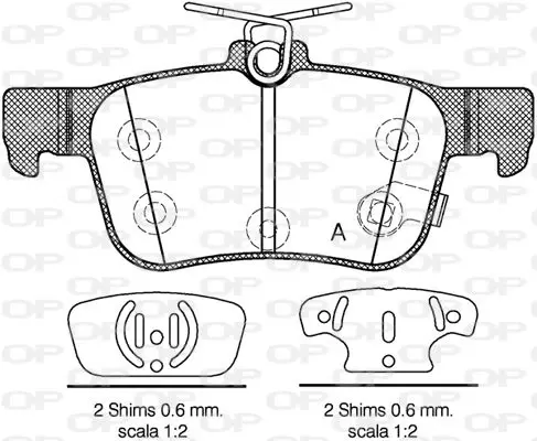 Handler.Part Brake pad set, disc brake OPEN PARTS BPA155112 1