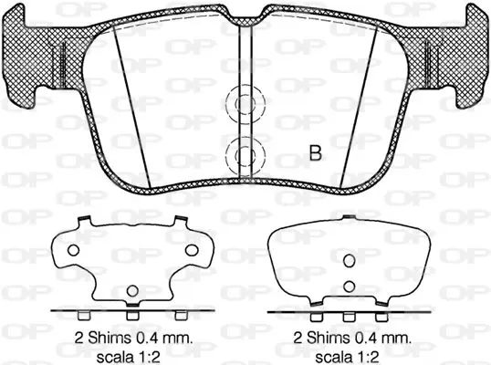 Handler.Part Brake pad set, disc brake OPEN PARTS BPA155112 2