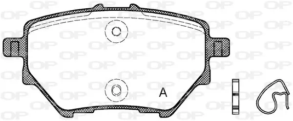 Handler.Part Brake pad set, disc brake OPEN PARTS BPA156200 1