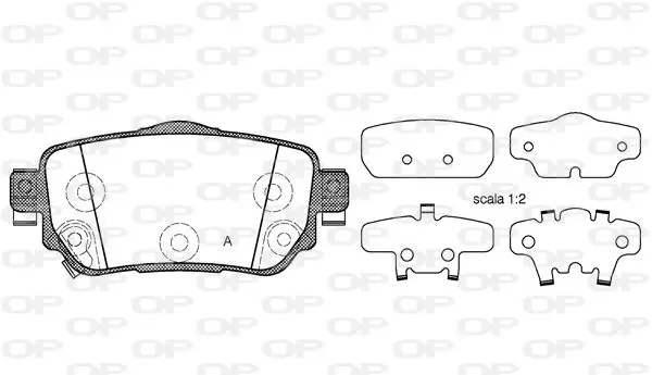 Handler.Part Brake pad set, disc brake OPEN PARTS BPA158202 1