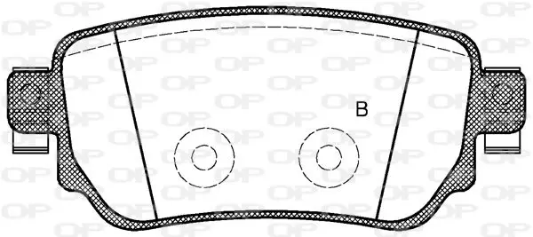 Handler.Part Brake pad set, disc brake OPEN PARTS BPA158202 2