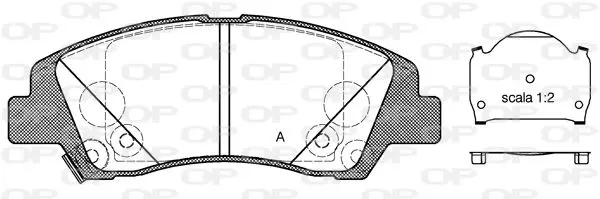 Handler.Part Brake pad set, disc brake OPEN PARTS BPA158302 1