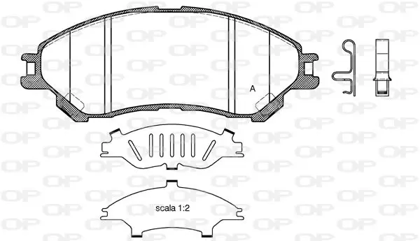 Handler.Part Brake pad set, disc brake OPEN PARTS BPA158902 1