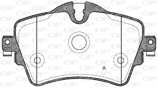 Handler.Part Brake pad set, disc brake OPEN PARTS BPA159908 1