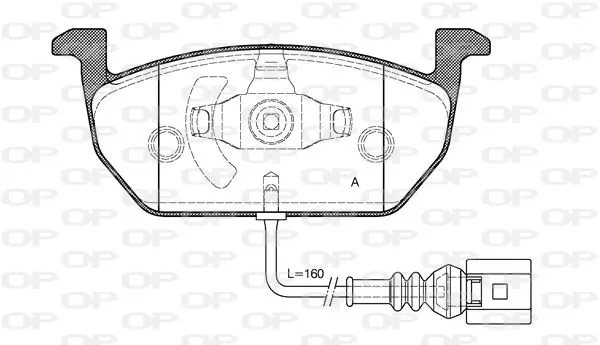 Handler.Part Brake pad set, disc brake OPEN PARTS BPA160101 1