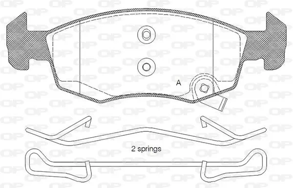 Handler.Part Brake pad set, disc brake OPEN PARTS BPA163402 1