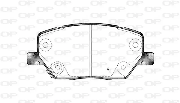 Handler.Part Brake pad set, disc brake OPEN PARTS BPA164002 1