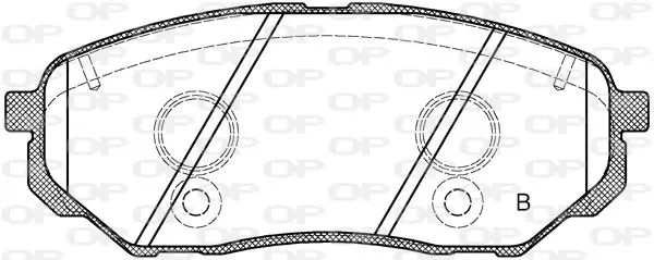 Handler.Part Brake pad set, disc brake OPEN PARTS BPA166102 2