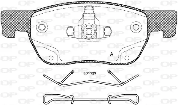 Handler.Part Brake pad set, disc brake OPEN PARTS BPA168102 1