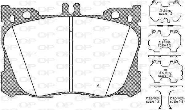 Handler.Part Brake pad set, disc brake OPEN PARTS BPA170500 1