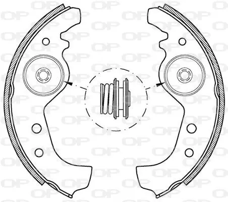 Handler.Part Brake shoe set OPEN PARTS BSA200100 1