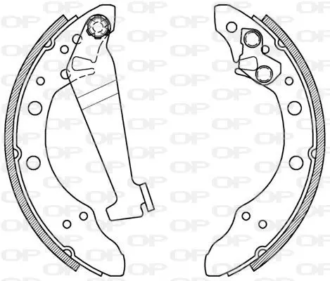 Handler.Part Brake shoe set OPEN PARTS BSA201500 1