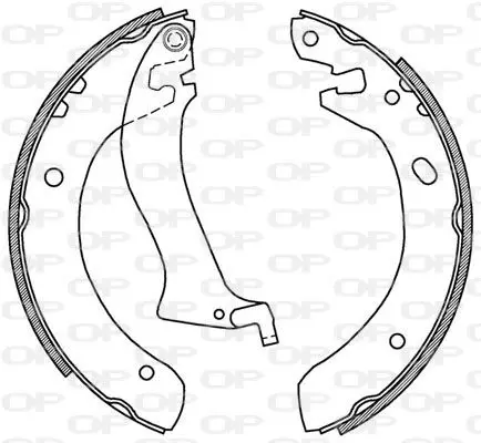 Handler.Part Brake shoe set OPEN PARTS BSA201600 1