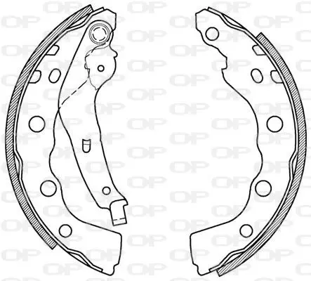 Handler.Part Brake shoe set OPEN PARTS BSA202100 1