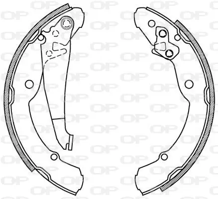 Handler.Part Brake shoe set OPEN PARTS BSA202900 1