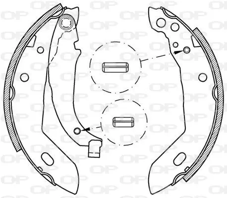 Handler.Part Brake shoe set OPEN PARTS BSA203000 1