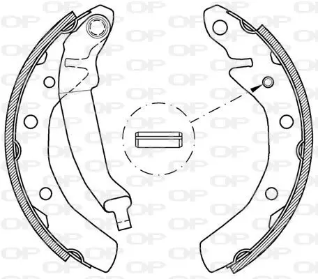 Handler.Part Brake shoe set OPEN PARTS BSA203200 1