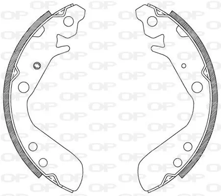 Handler.Part Brake shoe set OPEN PARTS BSA208200 1