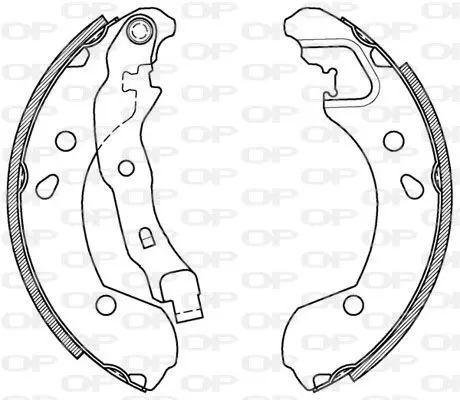 Handler.Part Brake shoe set OPEN PARTS BSA208700 1